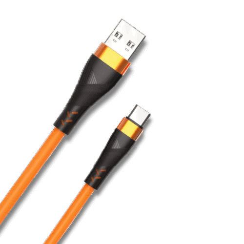 SLEEKON SKN 1011 USB to Type-C Silicon Data Cable (120W, Fast Charging, Flexible & Durable)